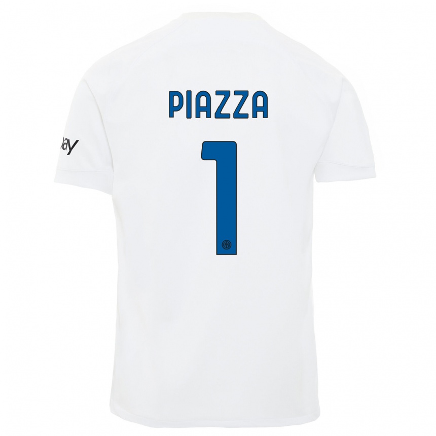 Niño Fútbol Camiseta Alessia Piazza #1 Blanco 2ª Equipación 2023/24 Perú