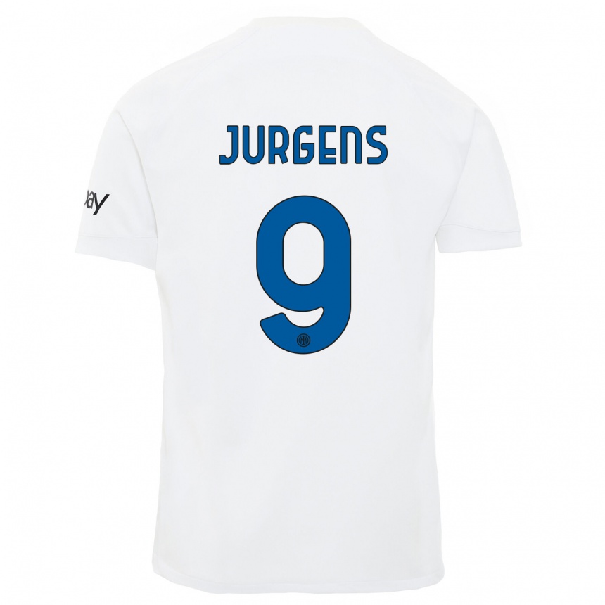 Niño Fútbol Camiseta Oliver Jurgens #9 Blanco 2ª Equipación 2023/24 Perú