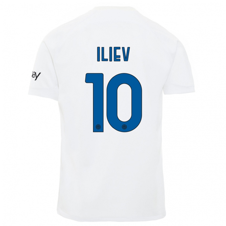 Niño Fútbol Camiseta Nikola Iliev #10 Blanco 2ª Equipación 2023/24 Perú