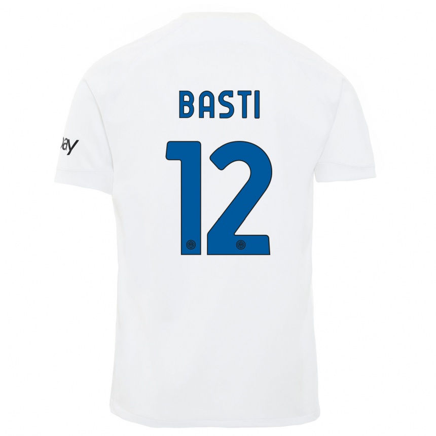 Niño Fútbol Camiseta Matteo Basti #12 Blanco 2ª Equipación 2023/24 Perú