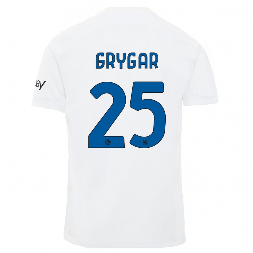 Niño Fútbol Camiseta Samuel Grygar #25 Blanco 2ª Equipación 2023/24 Perú