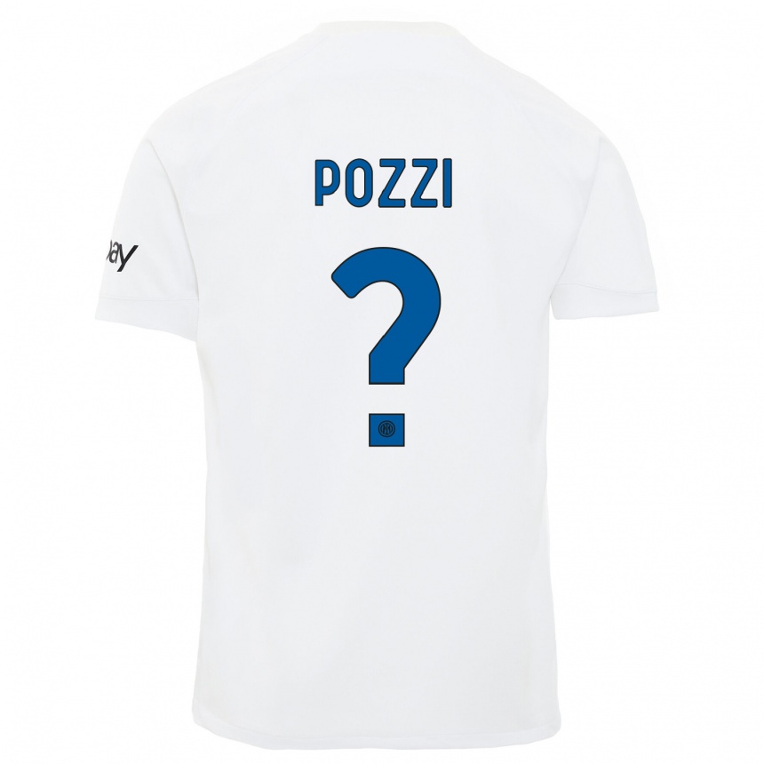 Niño Fútbol Camiseta Andrea Pozzi #0 Blanco 2ª Equipación 2023/24 Perú