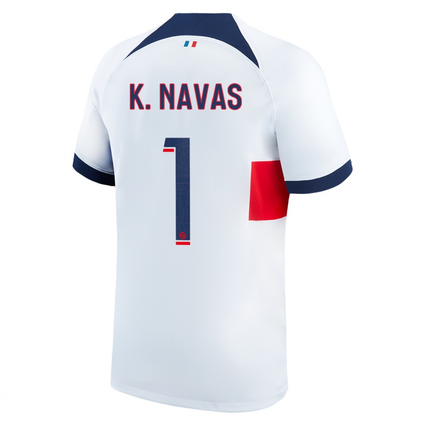 Niño Fútbol Camiseta Keylor Navas #1 Blanco 2ª Equipación 2023/24 Perú