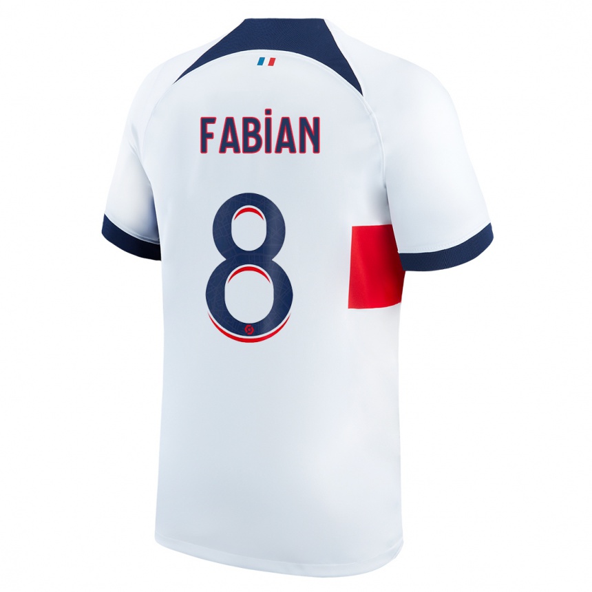 Niño Fútbol Camiseta Fabian Ruiz #8 Blanco 2ª Equipación 2023/24 Perú