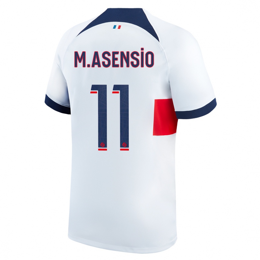 Niño Fútbol Camiseta Marco Asensio #11 Blanco 2ª Equipación 2023/24 Perú