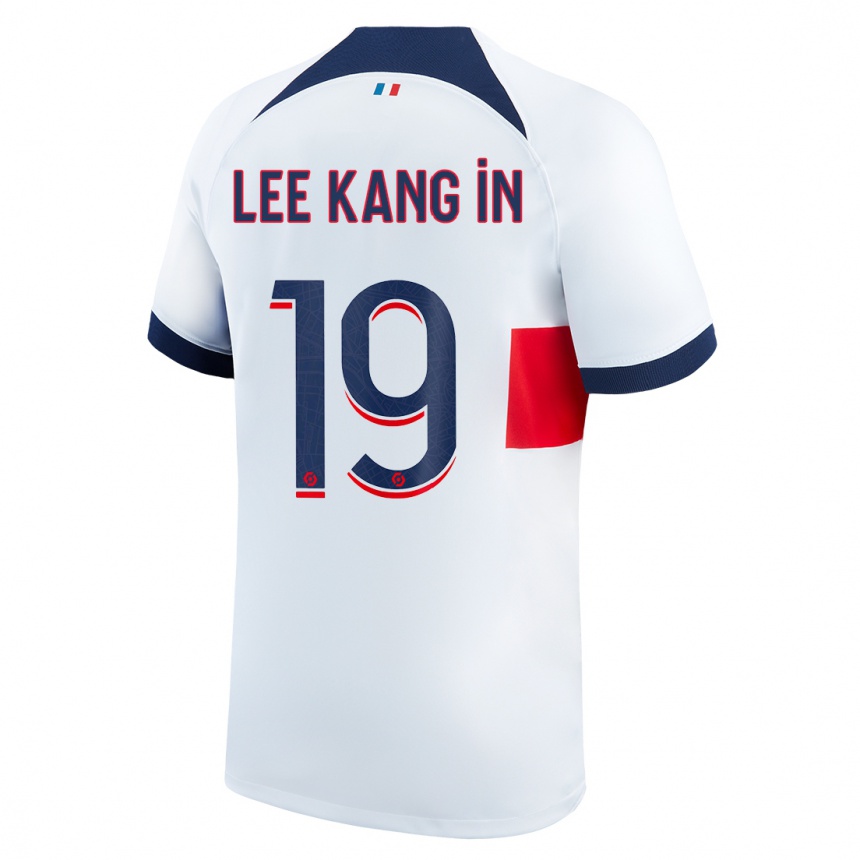 Niño Fútbol Camiseta Kang-In Lee #19 Blanco 2ª Equipación 2023/24 Perú