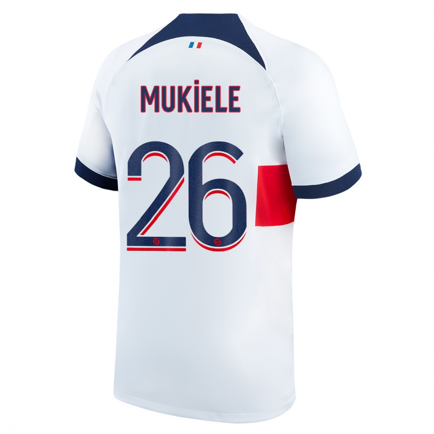 Niño Fútbol Camiseta Nordi Mukiele #26 Blanco 2ª Equipación 2023/24 Perú