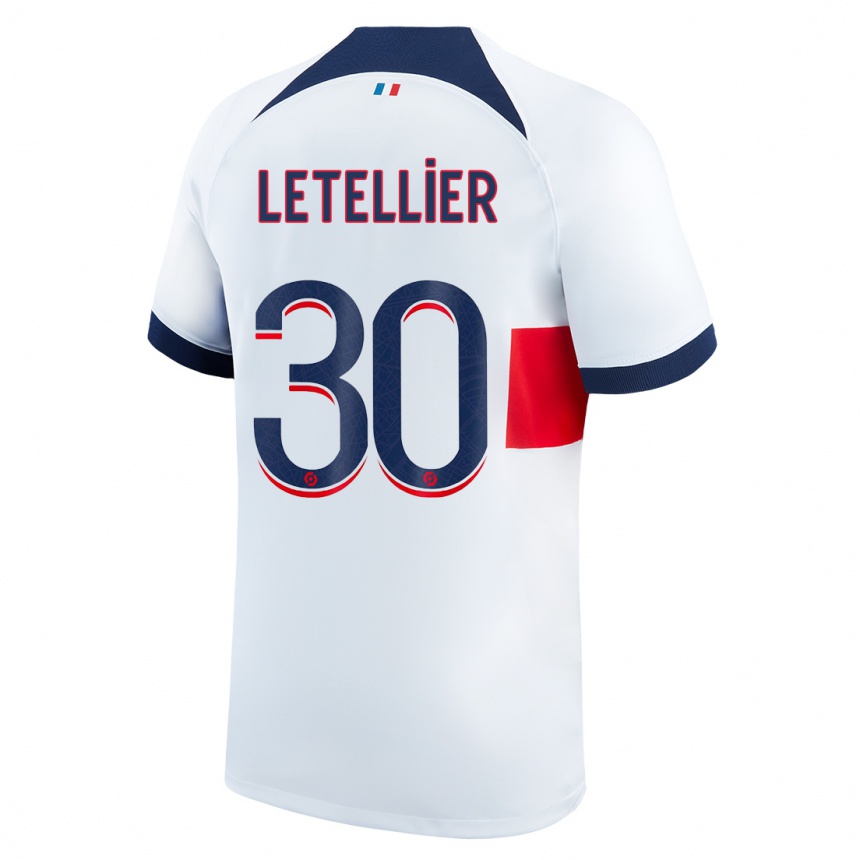 Niño Fútbol Camiseta Alexandre Letellier #30 Blanco 2ª Equipación 2023/24 Perú