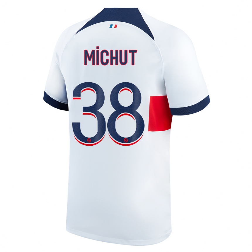 Niño Fútbol Camiseta Edouard Michut #38 Blanco 2ª Equipación 2023/24 Perú