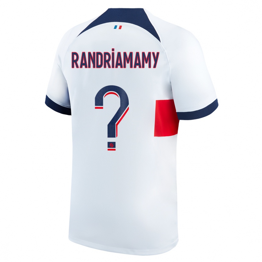 Niño Fútbol Camiseta Mathyas Randriamamy #0 Blanco 2ª Equipación 2023/24 Perú