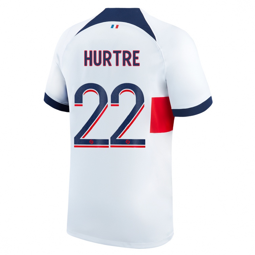 Niño Fútbol Camiseta Oceane Hurtre #22 Blanco 2ª Equipación 2023/24 Perú