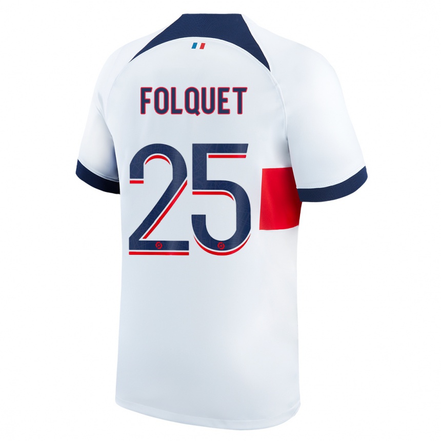 Niño Fútbol Camiseta Magnaba Folquet #25 Blanco 2ª Equipación 2023/24 Perú