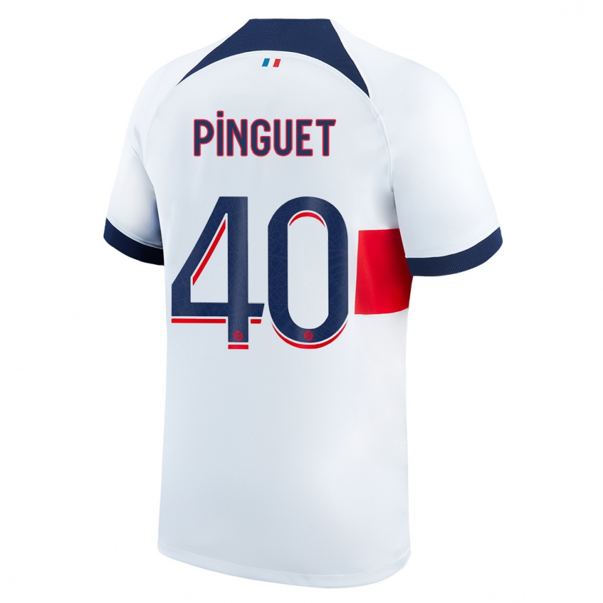 Niño Fútbol Camiseta Alice Pinguet #40 Blanco 2ª Equipación 2023/24 Perú