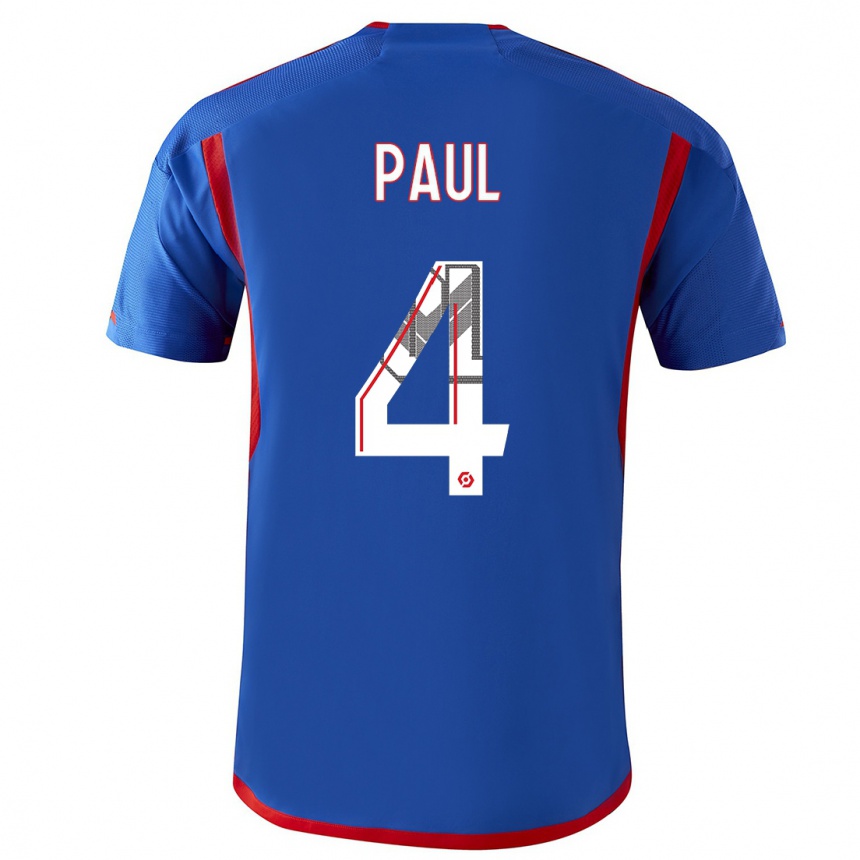 Niño Fútbol Camiseta Paul Akouokou #0 Azul Rojo 2ª Equipación 2023/24 Perú