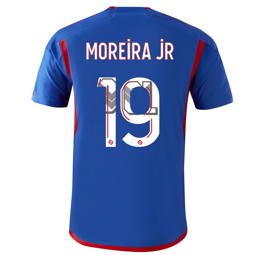 Niño Fútbol Camiseta Diego Moreira #0 Azul Rojo 2ª Equipación 2023/24 Perú