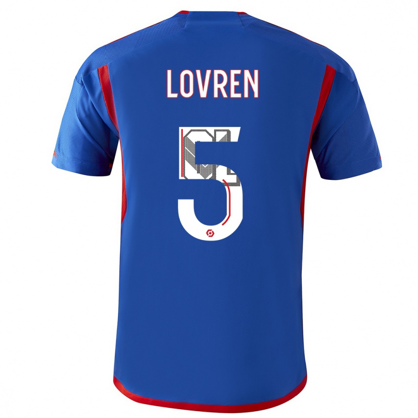 Niño Fútbol Camiseta Dejan Lovren #5 Azul Rojo 2ª Equipación 2023/24 Perú