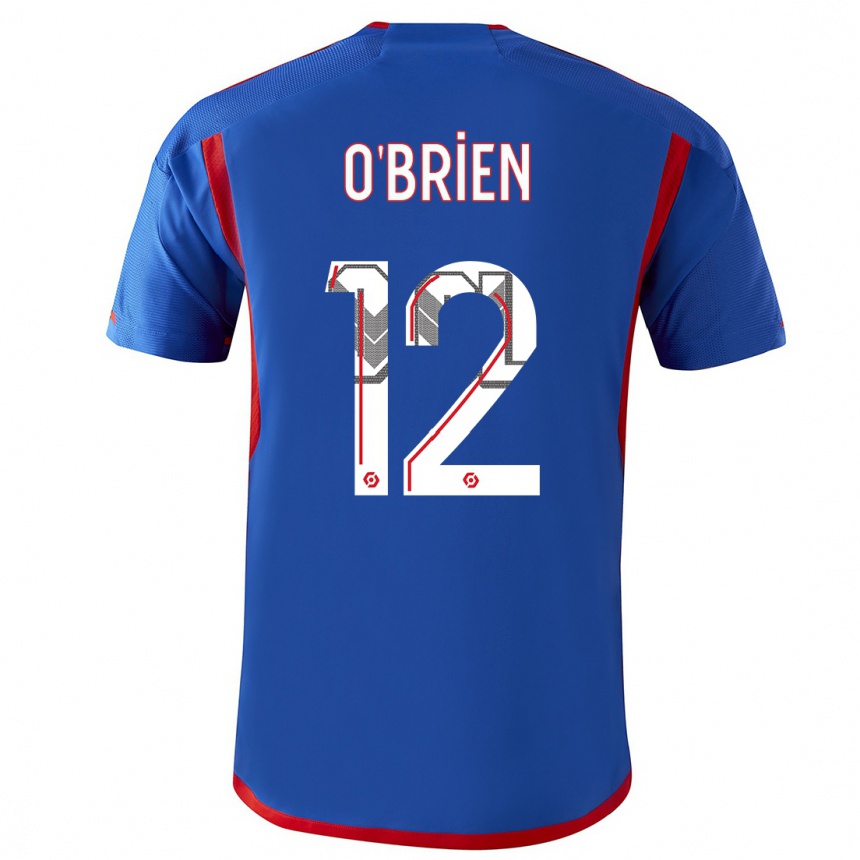 Niño Fútbol Camiseta Jake O'brien #12 Azul Rojo 2ª Equipación 2023/24 Perú