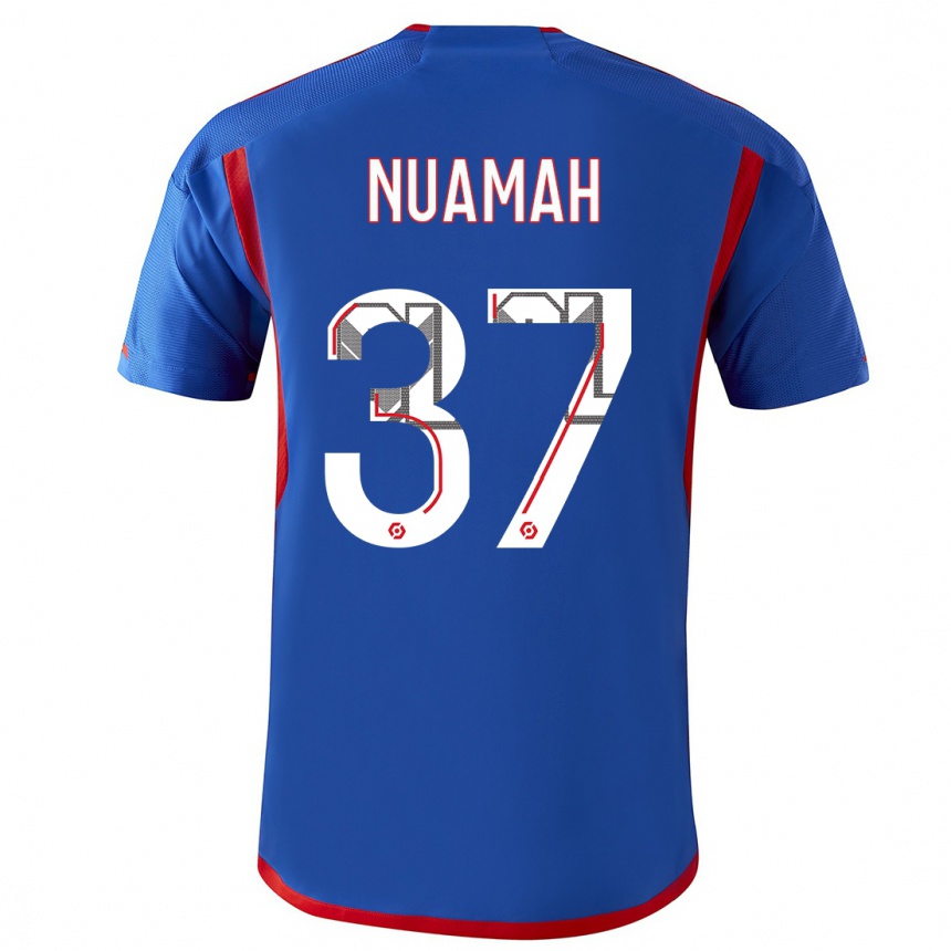 Niño Fútbol Camiseta Ernest Nuamah #37 Azul Rojo 2ª Equipación 2023/24 Perú