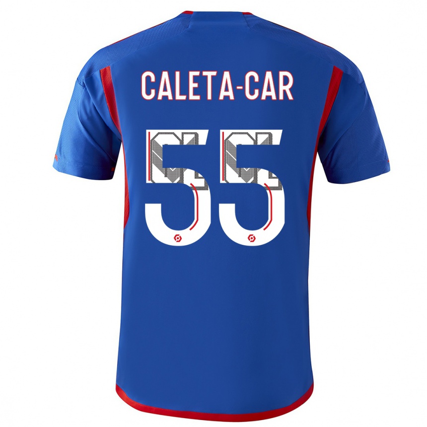 Niño Fútbol Camiseta Duje Caleta-Car #55 Azul Rojo 2ª Equipación 2023/24 Perú