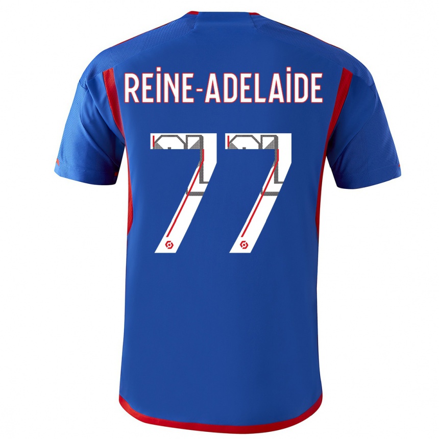 Niño Fútbol Camiseta Jeff Reine-Adelaide #77 Azul Rojo 2ª Equipación 2023/24 Perú