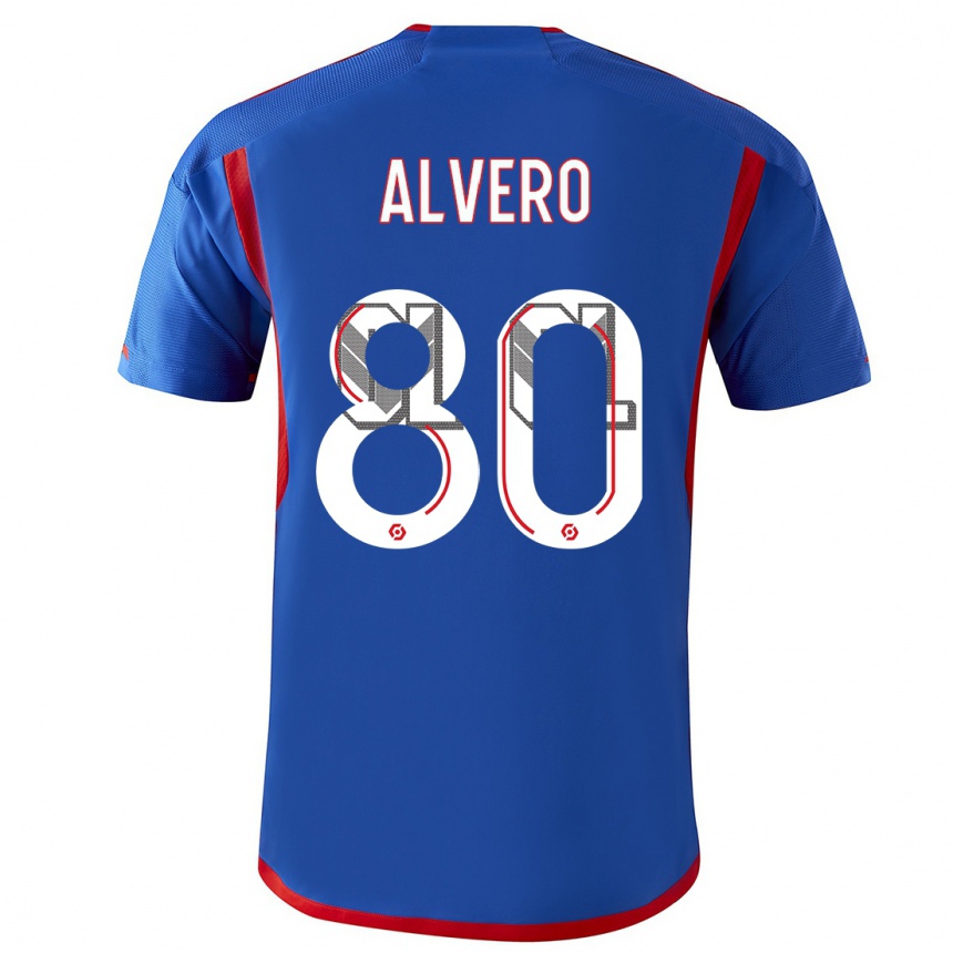 Niño Fútbol Camiseta Skelly Alvero #80 Azul Rojo 2ª Equipación 2023/24 Perú