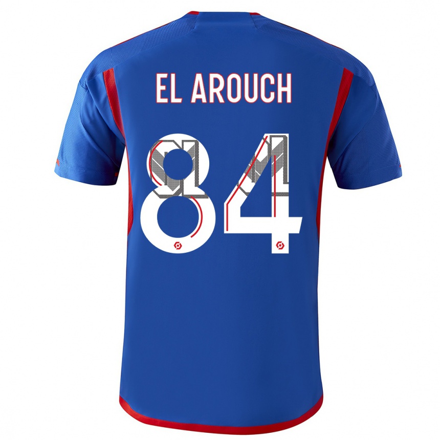 Niño Fútbol Camiseta Mohamed El Arouch #84 Azul Rojo 2ª Equipación 2023/24 Perú