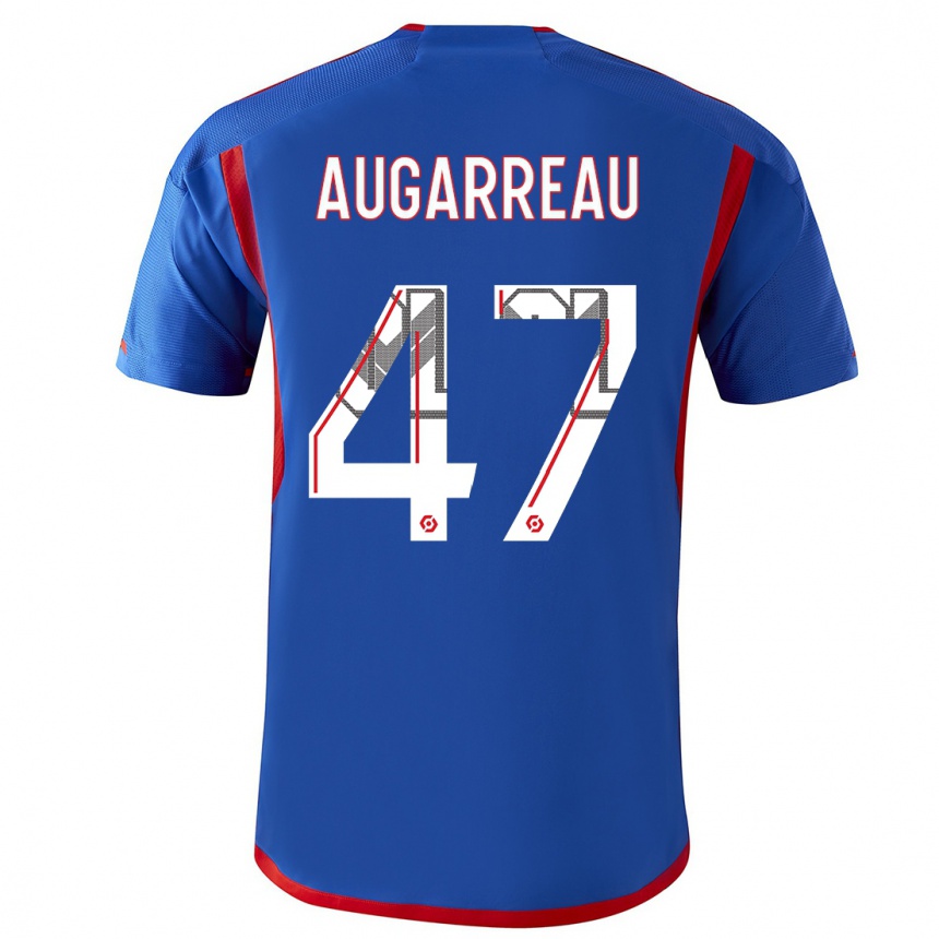 Niño Fútbol Camiseta Sofiane Augarreau #47 Azul Rojo 2ª Equipación 2023/24 Perú