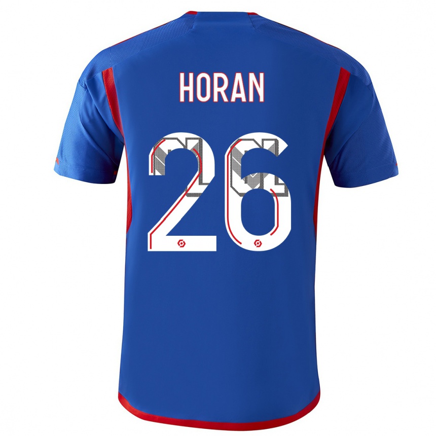 Niño Fútbol Camiseta Lindsey Horan #26 Azul Rojo 2ª Equipación 2023/24 Perú