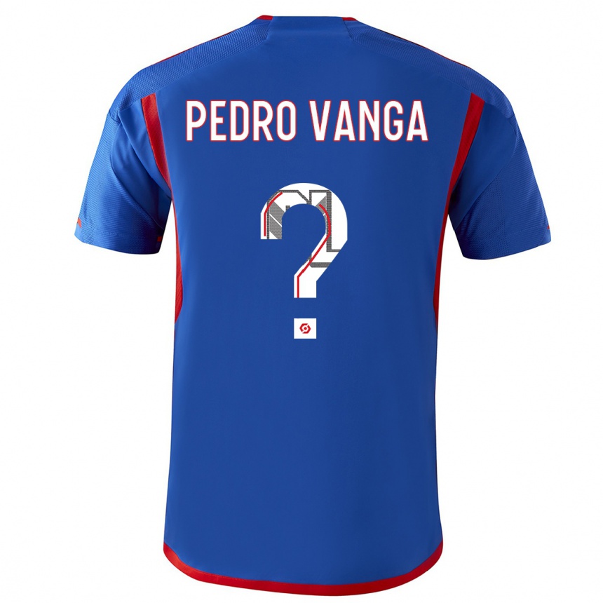 Niño Fútbol Camiseta Emerson Pedro Vanga #0 Azul Rojo 2ª Equipación 2023/24 Perú