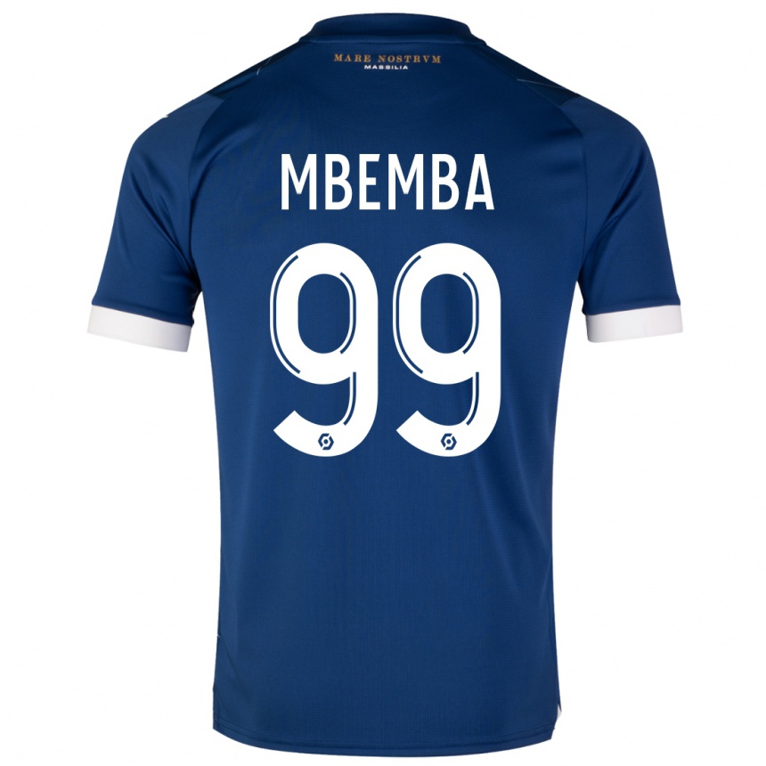 Niño Fútbol Camiseta Chancel Mbemba #99 Azul Oscuro 2ª Equipación 2023/24 Perú