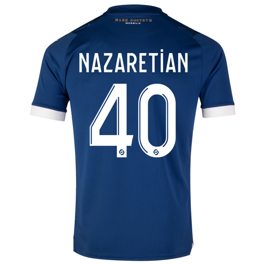 Niño Fútbol Camiseta Manuel Nazaretian #40 Azul Oscuro 2ª Equipación 2023/24 Perú