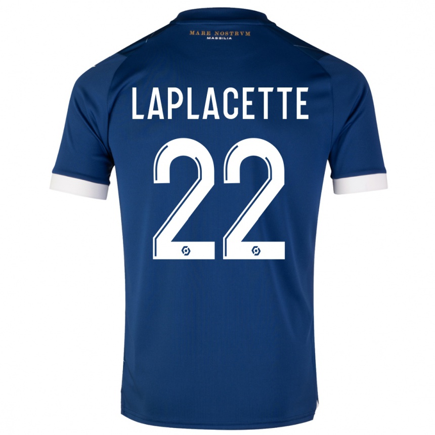 Niño Fútbol Camiseta Tess Laplacette #22 Azul Oscuro 2ª Equipación 2023/24 Perú