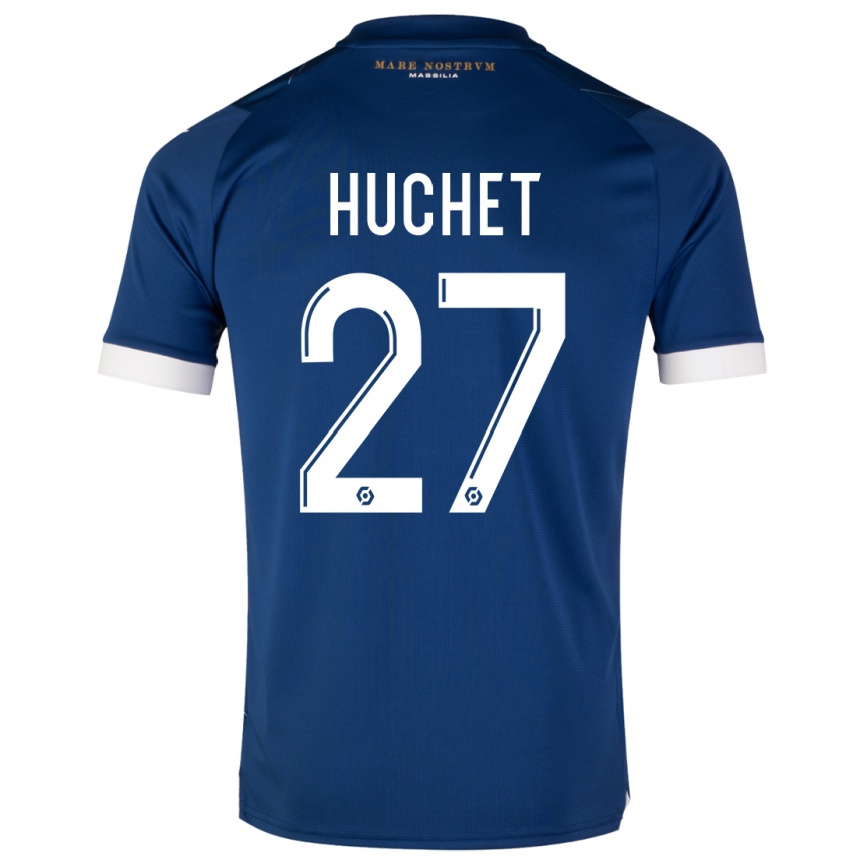 Niño Fútbol Camiseta Sarah Huchet #27 Azul Oscuro 2ª Equipación 2023/24 Perú