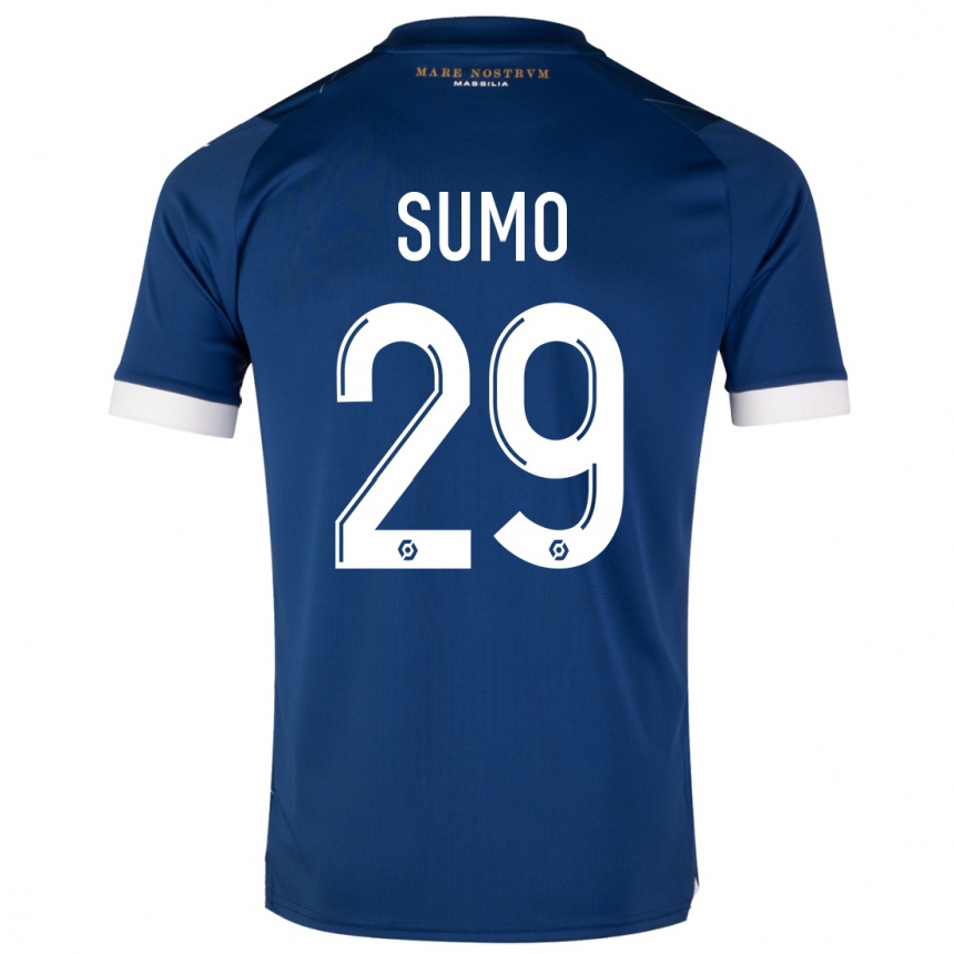 Niño Fútbol Camiseta Eva Sumo #29 Azul Oscuro 2ª Equipación 2023/24 Perú