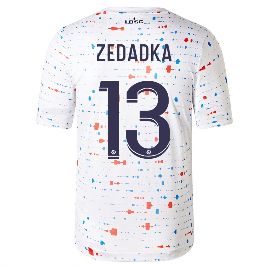 Niño Fútbol Camiseta Akim Zedadka #13 Blanco 2ª Equipación 2023/24 Perú