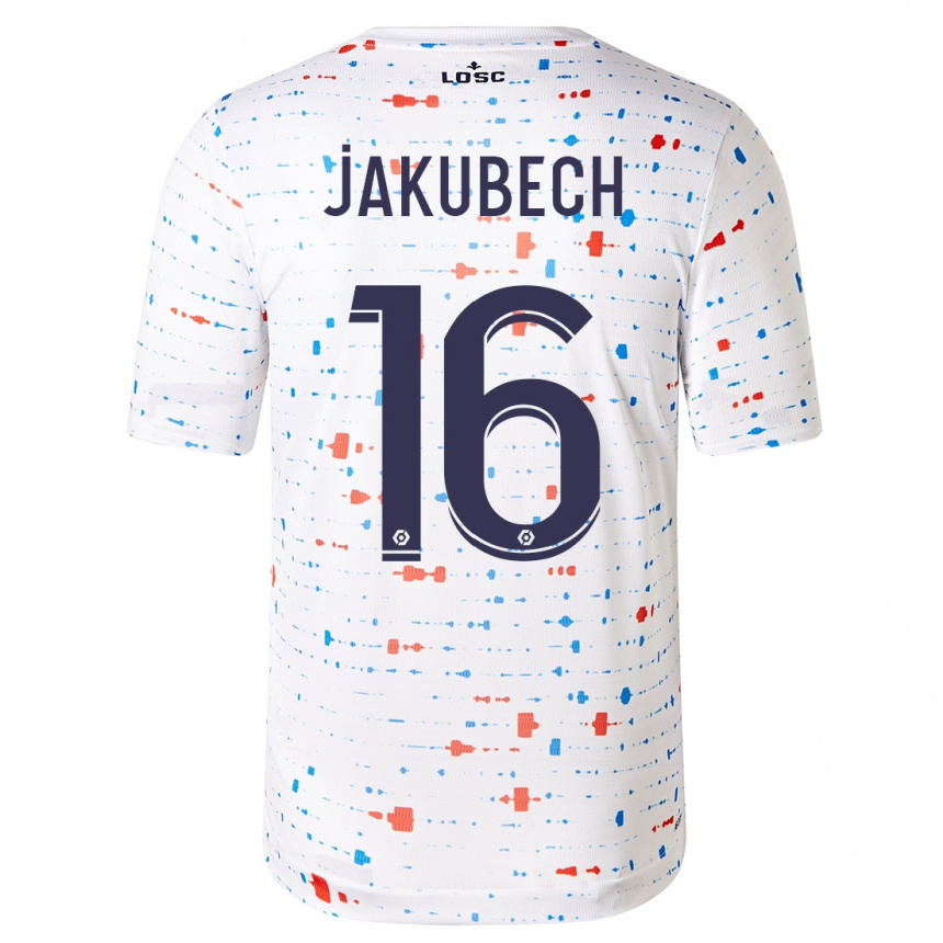 Niño Fútbol Camiseta Adam Jakubech #16 Blanco 2ª Equipación 2023/24 Perú