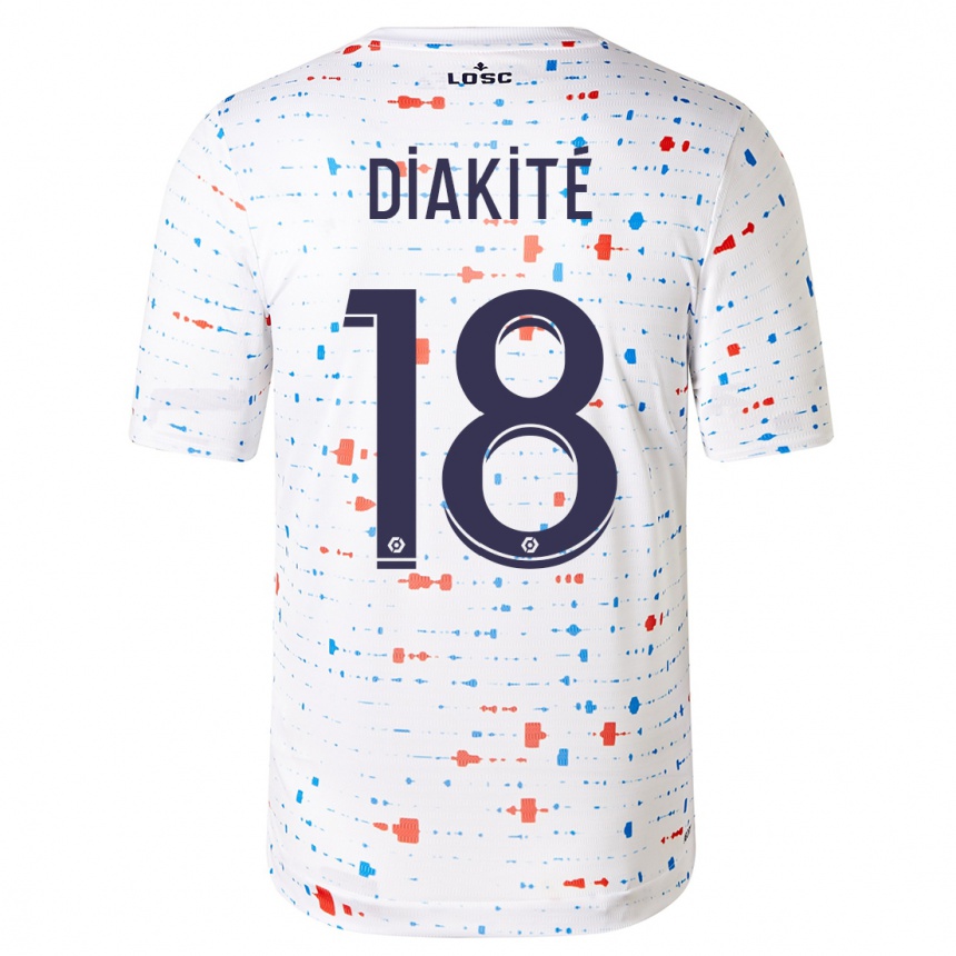 Niño Fútbol Camiseta Bafodé Diakité #18 Blanco 2ª Equipación 2023/24 Perú