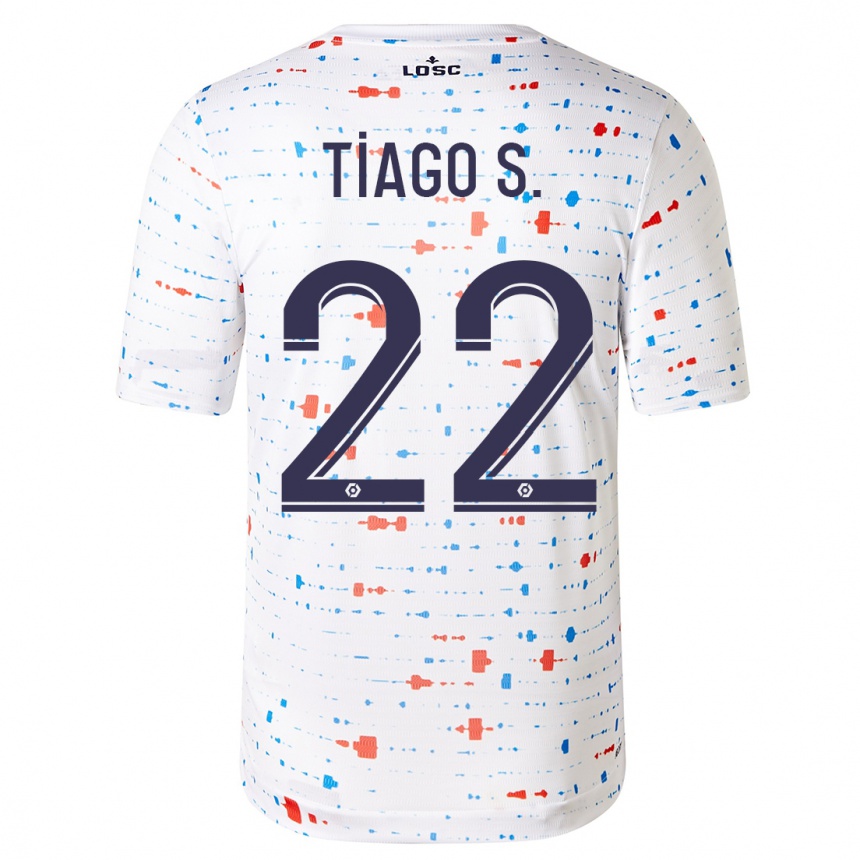 Niño Fútbol Camiseta Tiago Santos #22 Blanco 2ª Equipación 2023/24 Perú