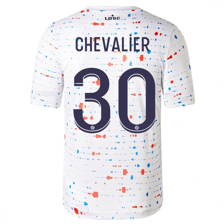 Niño Fútbol Camiseta Lucas Chevalier #30 Blanco 2ª Equipación 2023/24 Perú