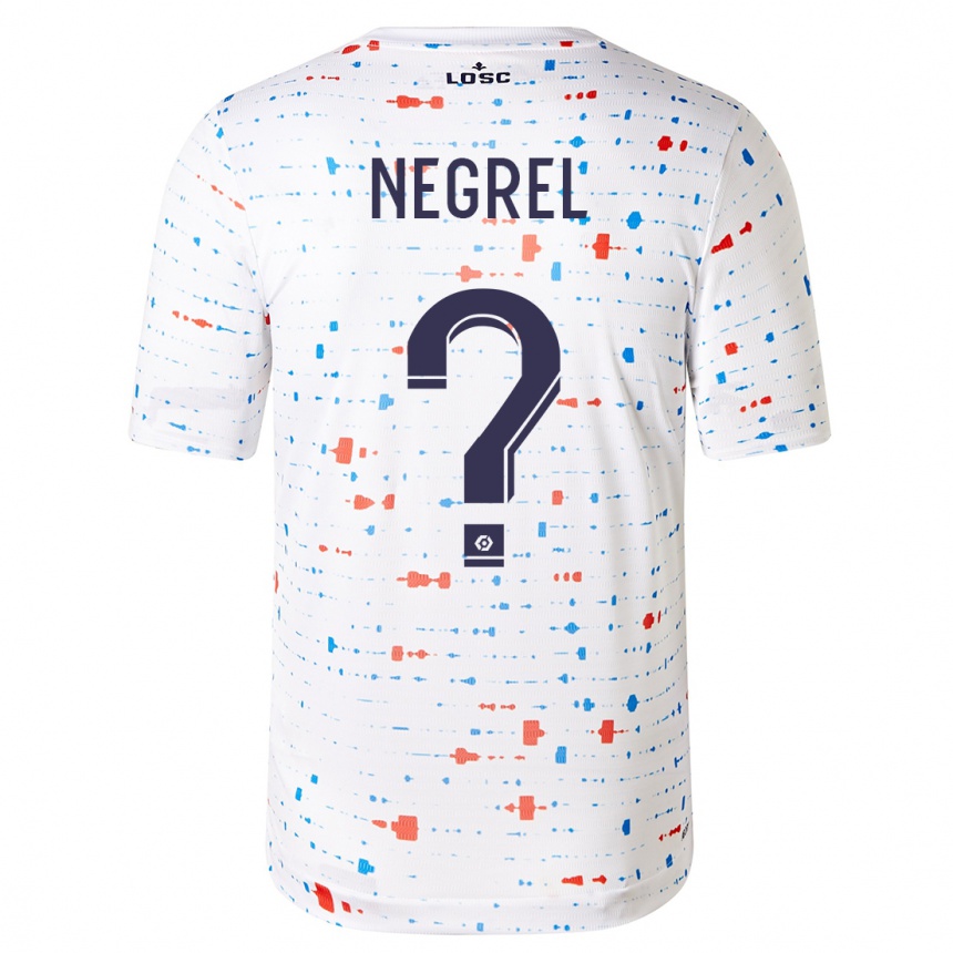 Niño Fútbol Camiseta Tom Negrel #0 Blanco 2ª Equipación 2023/24 Perú