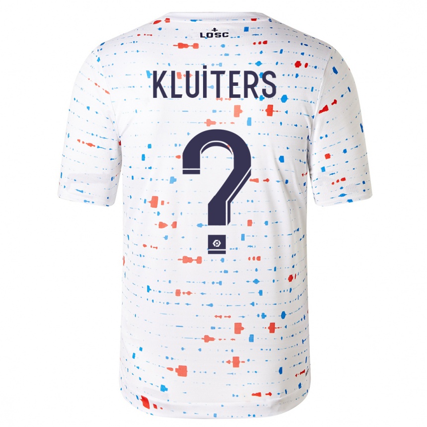 Niño Fútbol Camiseta Luuk Kluiters #0 Blanco 2ª Equipación 2023/24 Perú