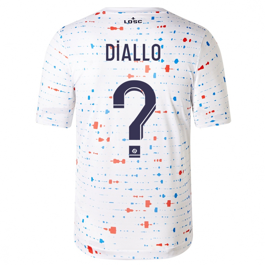 Niño Fútbol Camiseta Alpha Diallo #0 Blanco 2ª Equipación 2023/24 Perú