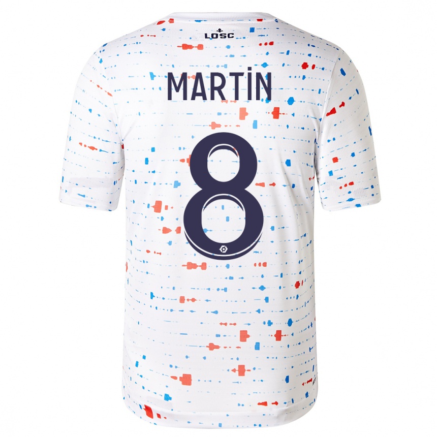 Niño Fútbol Camiseta Jonas Martin #8 Blanco 2ª Equipación 2023/24 Perú