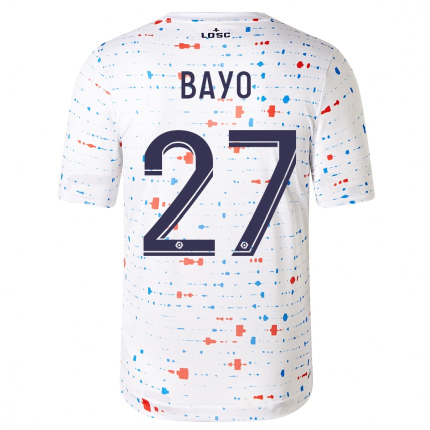 Niño Fútbol Camiseta Mohamed Bayo #27 Blanco 2ª Equipación 2023/24 Perú