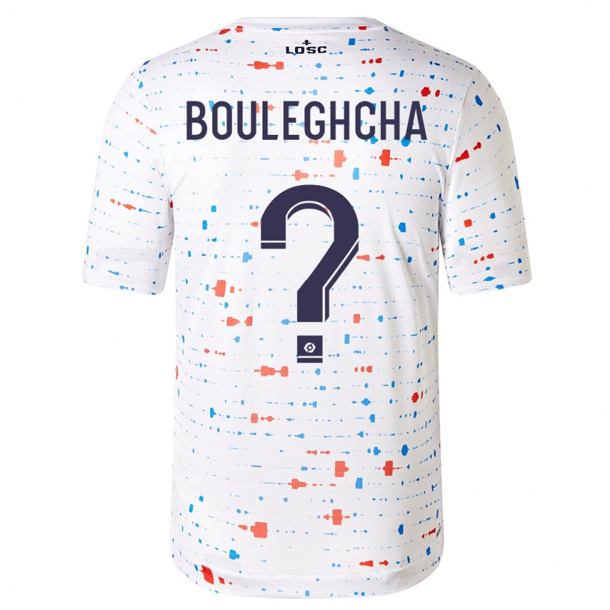 Niño Fútbol Camiseta Ismail Bouleghcha #0 Blanco 2ª Equipación 2023/24 Perú