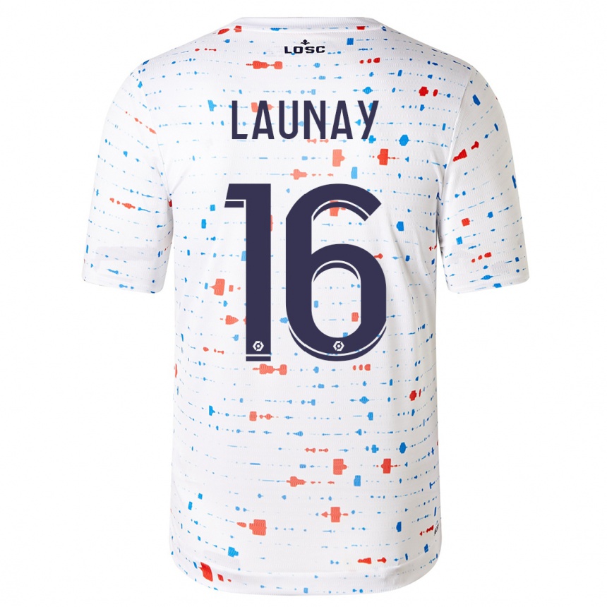 Niño Fútbol Camiseta Elisa Launay #16 Blanco 2ª Equipación 2023/24 Perú