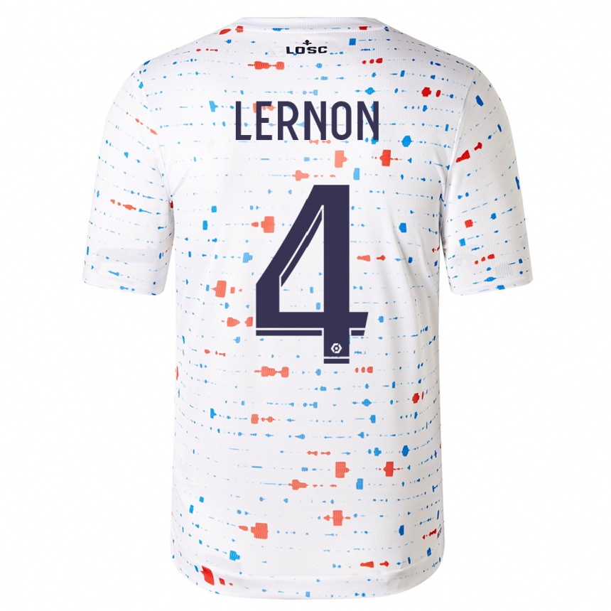 Niño Fútbol Camiseta Jessica Lernon #4 Blanco 2ª Equipación 2023/24 Perú