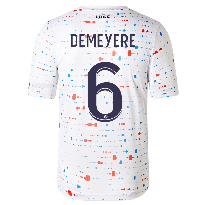 Niño Fútbol Camiseta Silke Demeyere #6 Blanco 2ª Equipación 2023/24 Perú