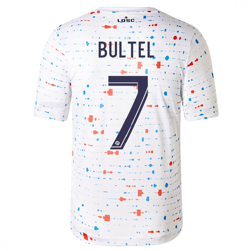 Niño Fútbol Camiseta Ludivine Bultel #7 Blanco 2ª Equipación 2023/24 Perú