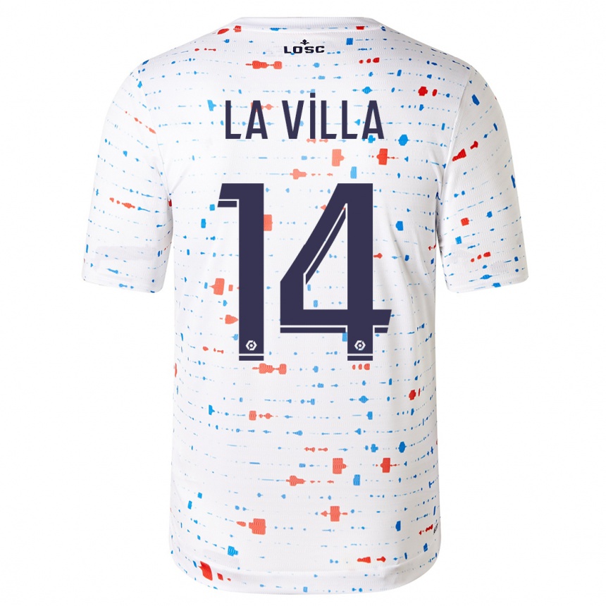 Niño Fútbol Camiseta Caroline La Villa #14 Blanco 2ª Equipación 2023/24 Perú